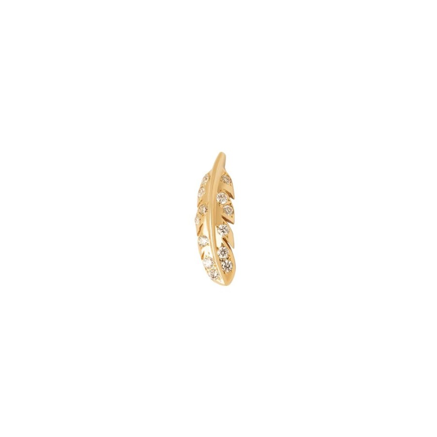 Jewelry Loquet | Diamond Feather Courage Charm