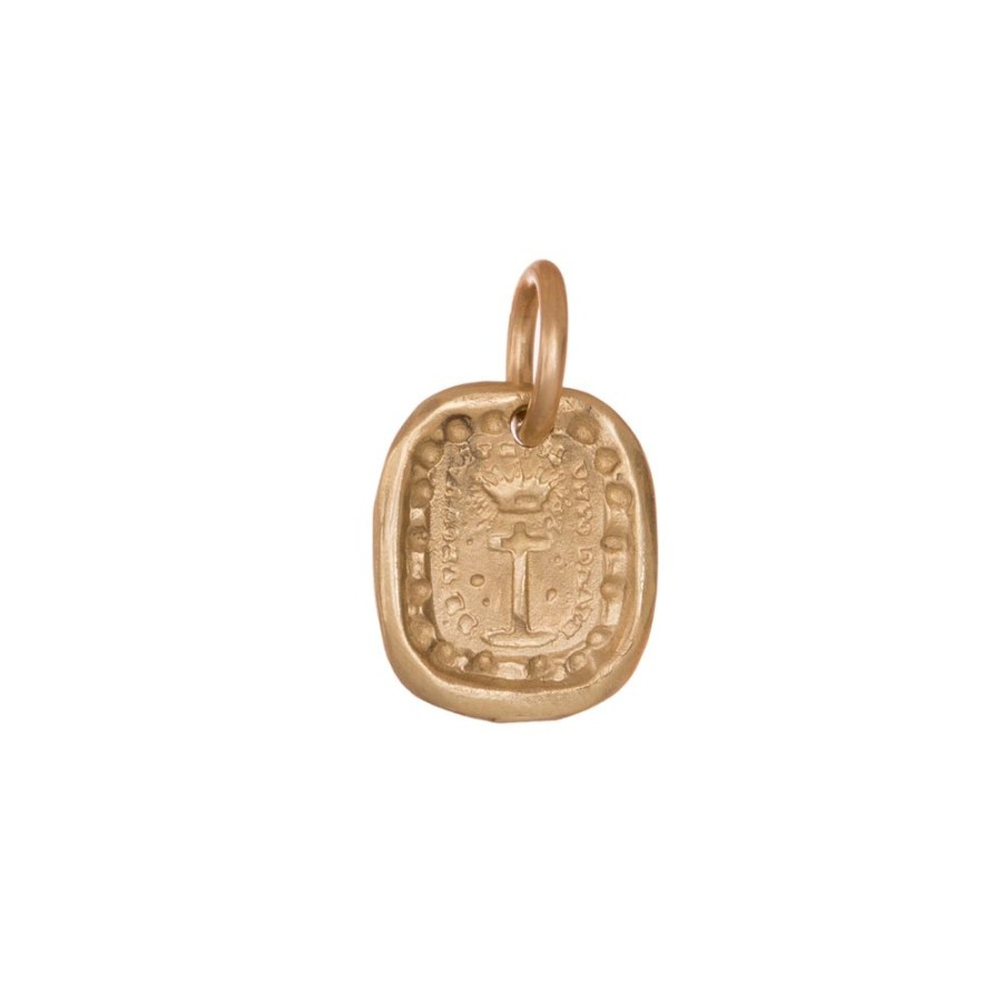 Jewelry James Colarusso | Cross & Crown Pendant - Yellow Gold