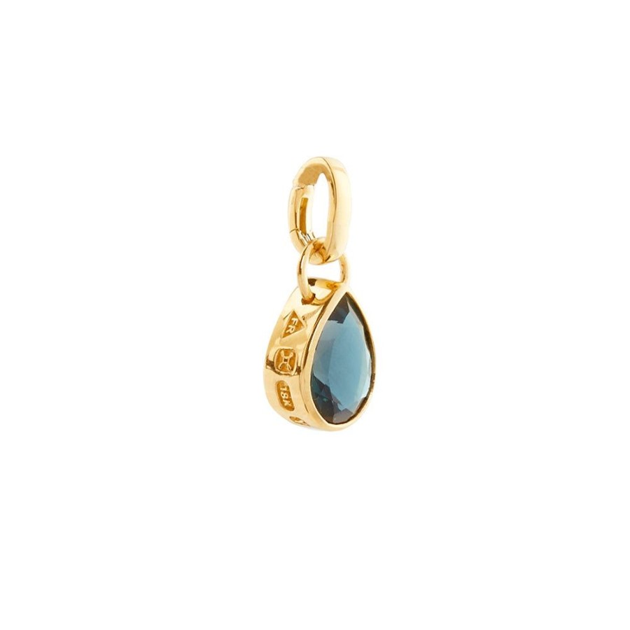 Jewelry Foundrae | Small Forever & Always A Pair Pear Pendant - Blue Topaz