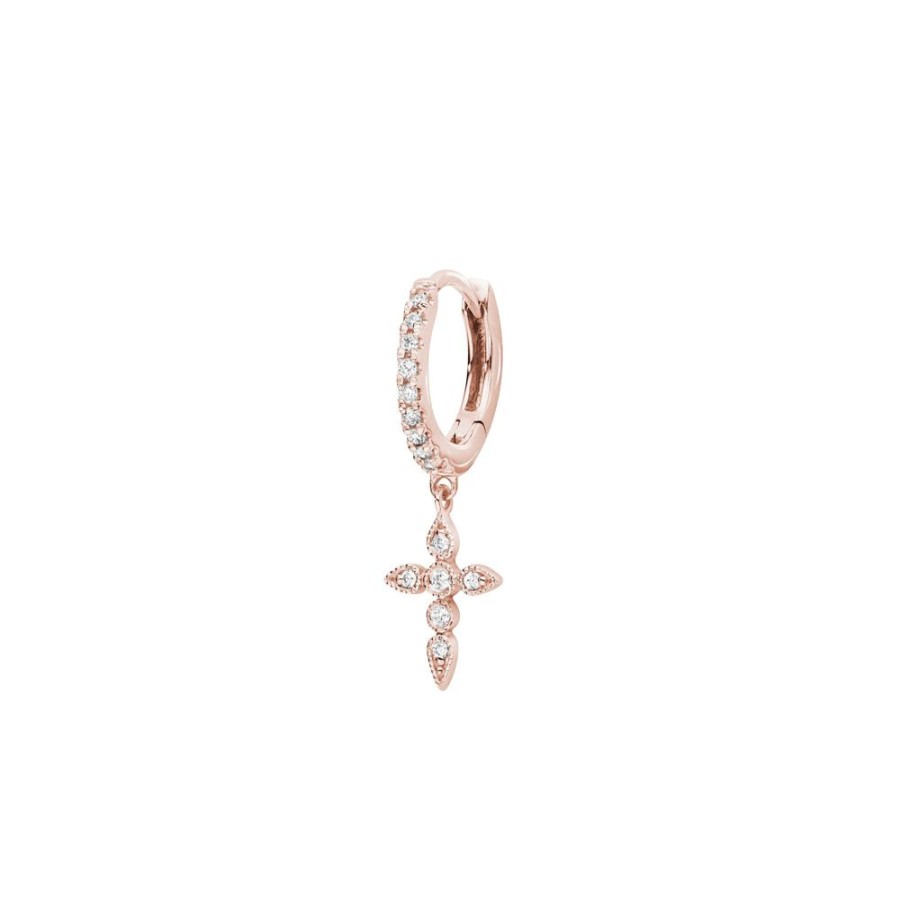 Jewelry Stone Paris | Celeste Tiny Hoop - Rose Gold