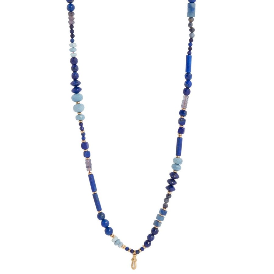 Jewelry Colette | Blue Hue Jasper Beads Mantra Necklace