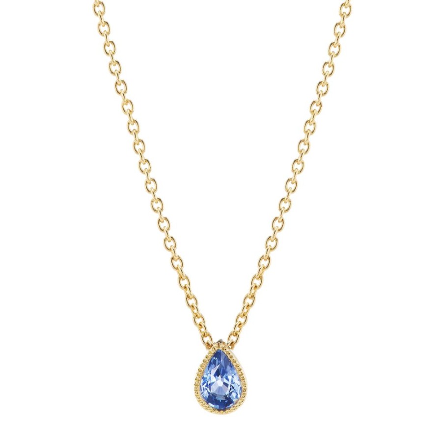 Jewelry Ark | Lakshmi Teardrop Necklace - Blue Sapphire