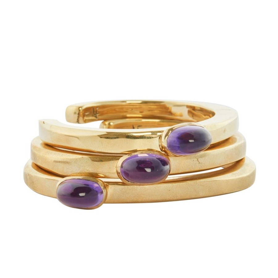 Jewelry Lisa Eisner Jewelry | Amethyst Side Bangle