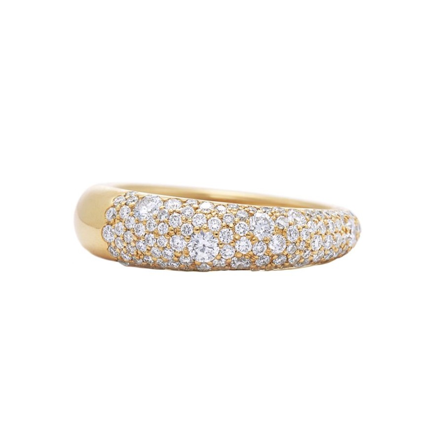 Jewelry Kwiat | Cobblestone Band Ring With Pave Diamonds - Yellow Gold