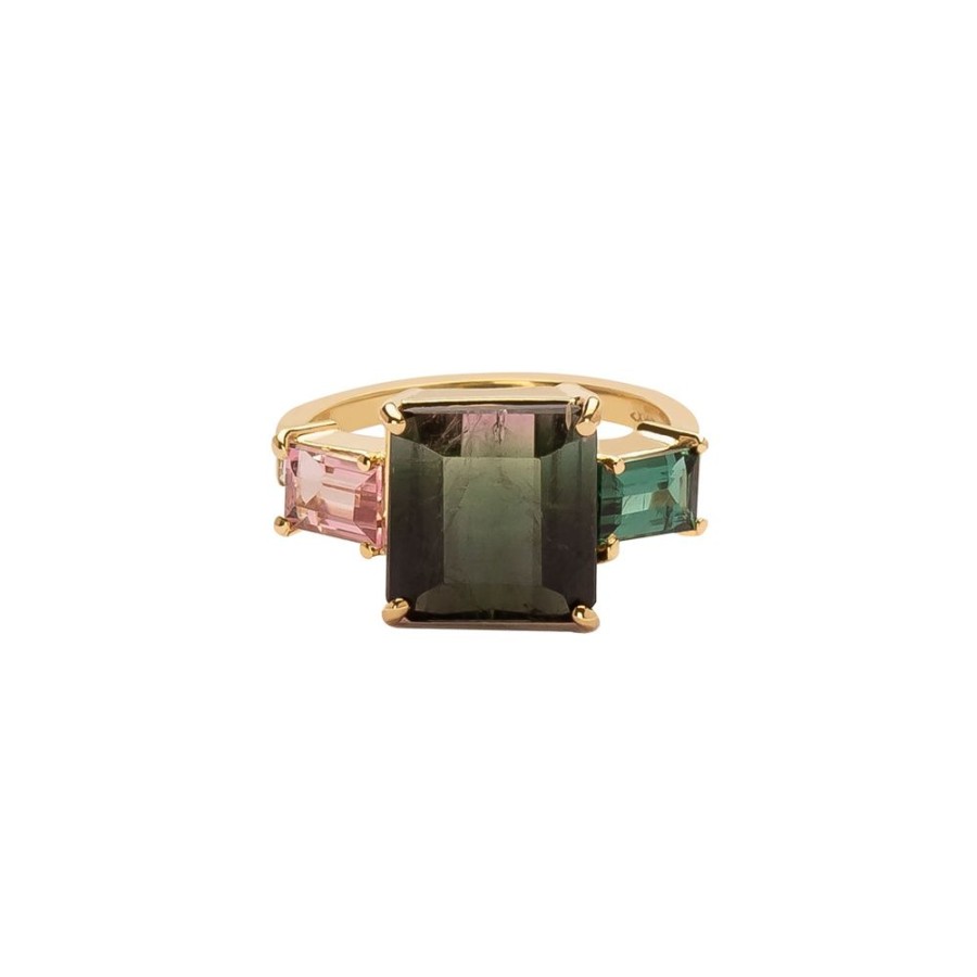 Jewelry Xiao Wang | Galaxy Ring - Watermelon Tourmaline