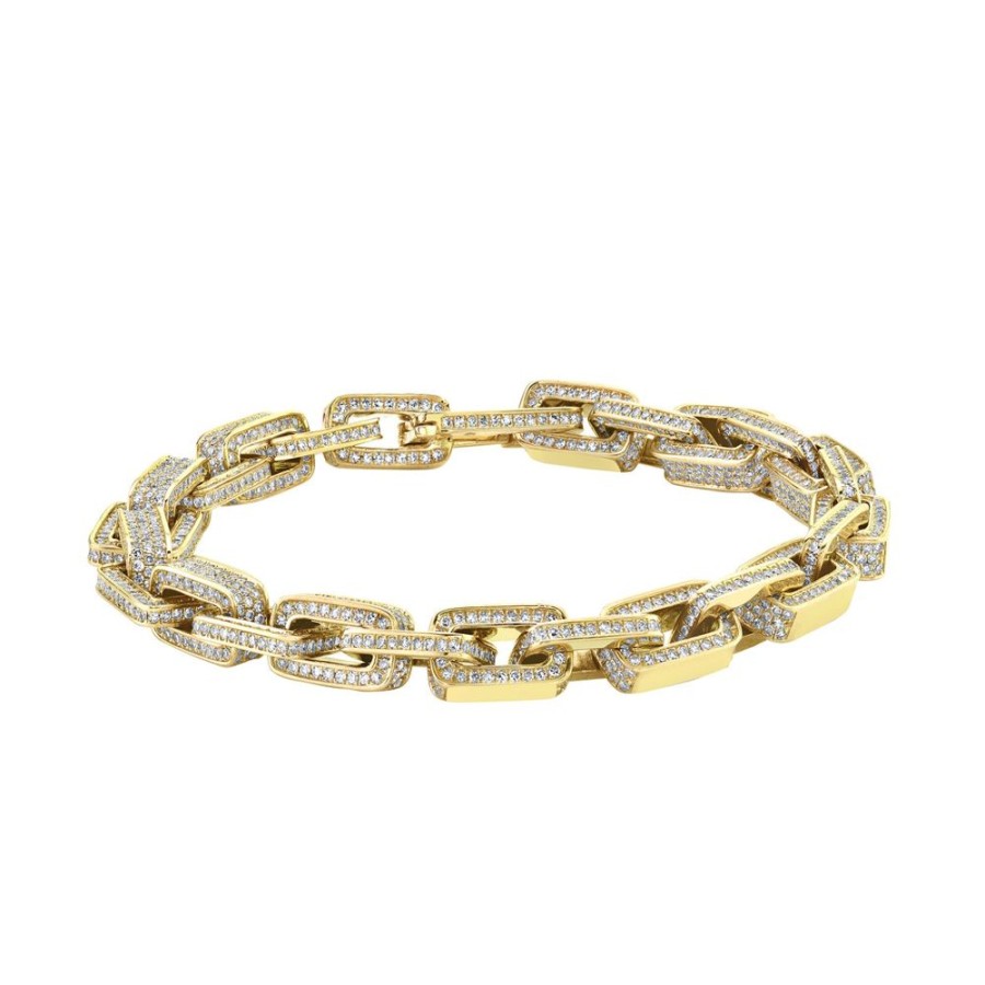 Jewelry SHAY | Deco Link Bracelet - Yellow Gold