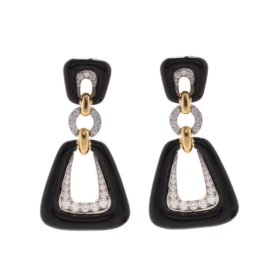 Jewelry David Webb | Dinner Bell Earrings