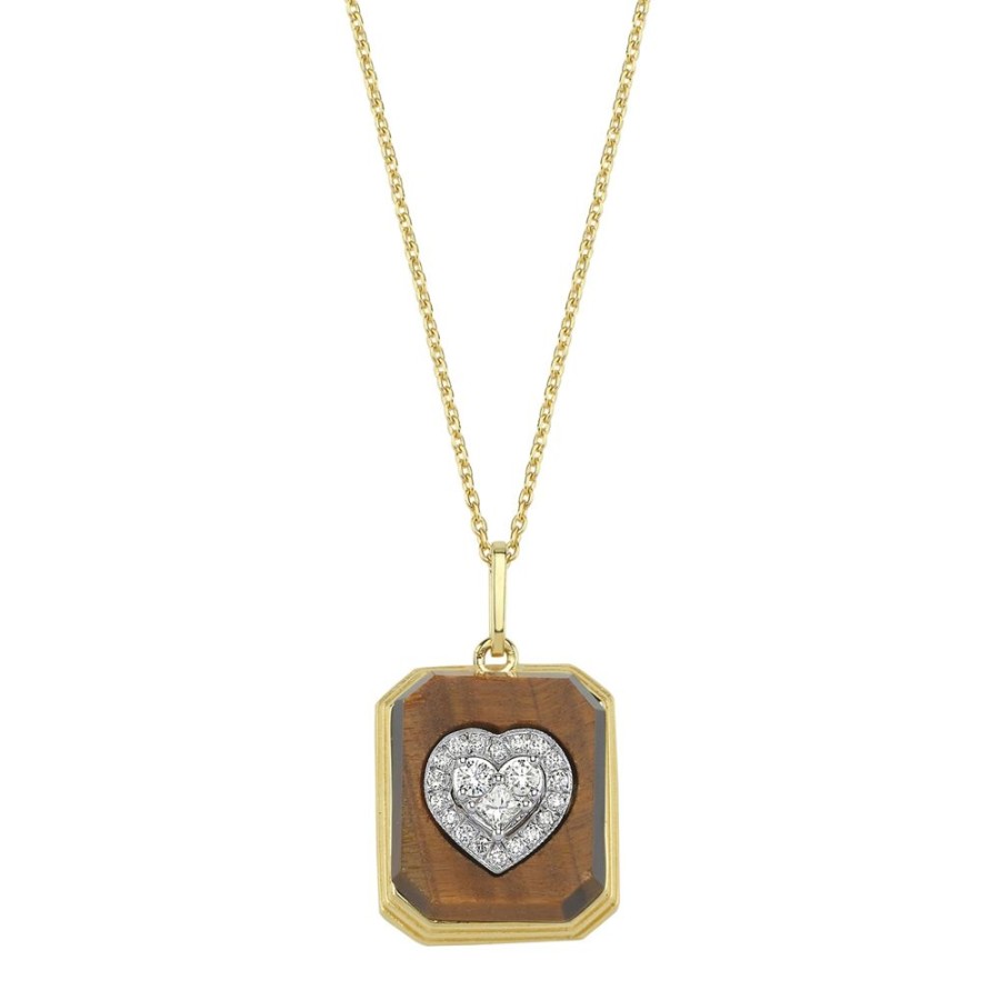 Jewelry Melis Goral | La Linea Tiger Eye Love Necklace