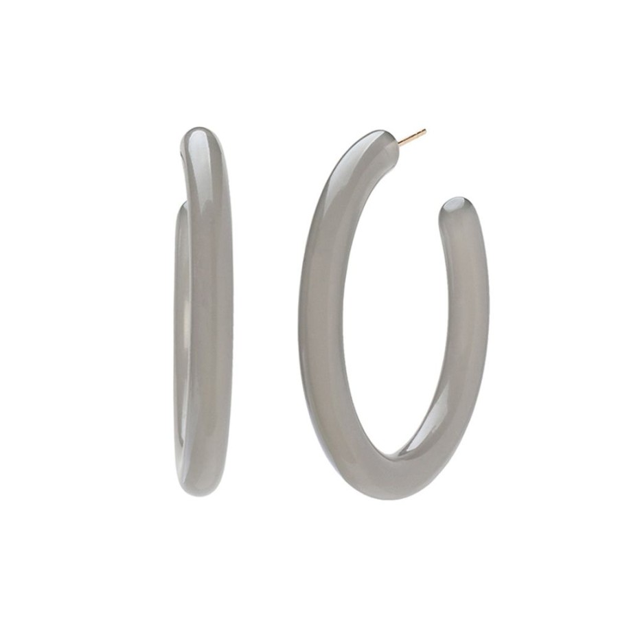 Jewelry Trouver | Large Grey Acrylic Hoops