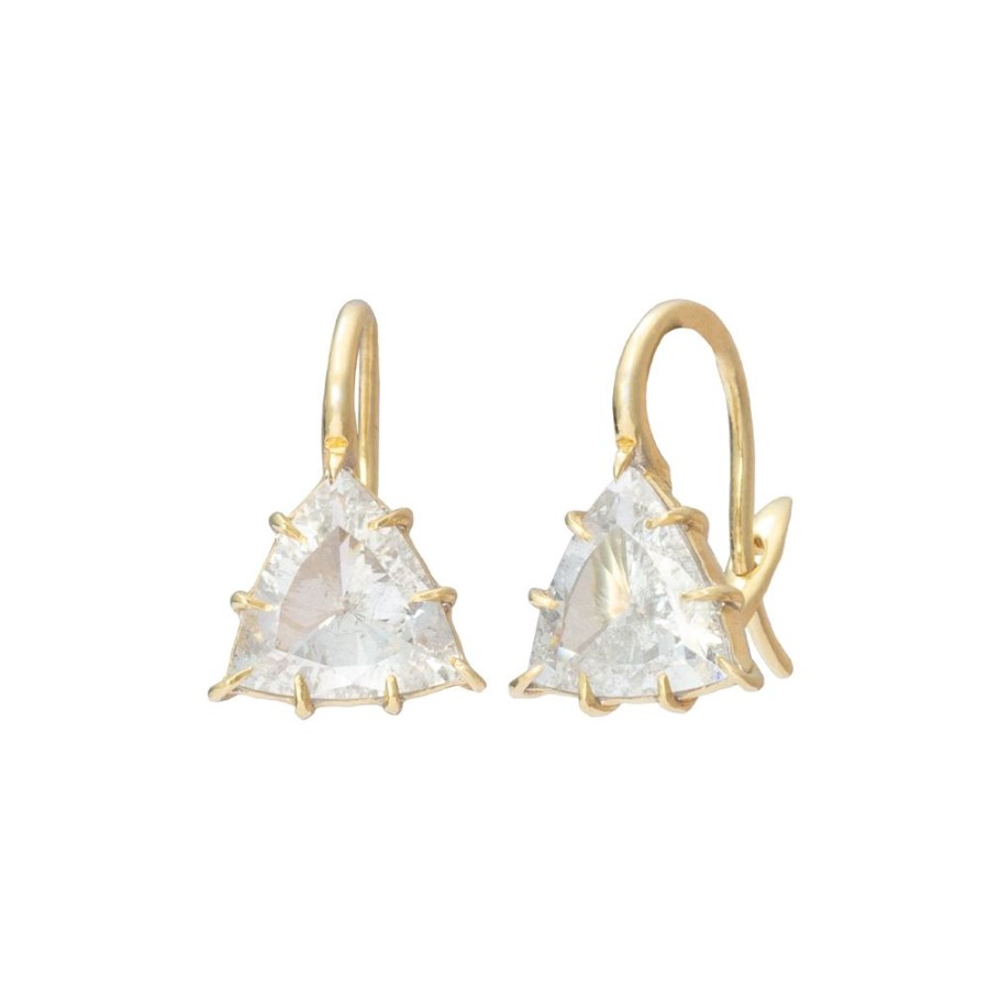 Jewelry Jenna Blake | Triangle Single Stone Diamond Earrings