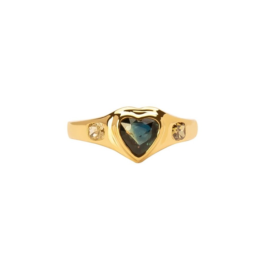 Jewelry Xiao Wang | Neptune Heart Ring - Sapphire & Diamond