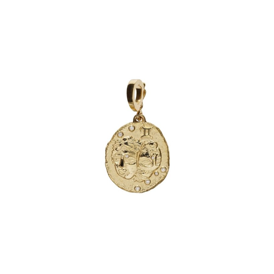 Jewelry Azlee | Zodiac Small Coin Charm - Gemini