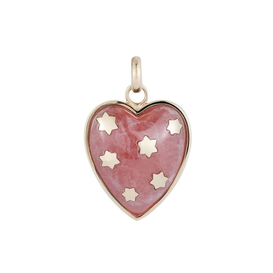 Jewelry Storrow | Anna Heart Charm - Rhodochrosite