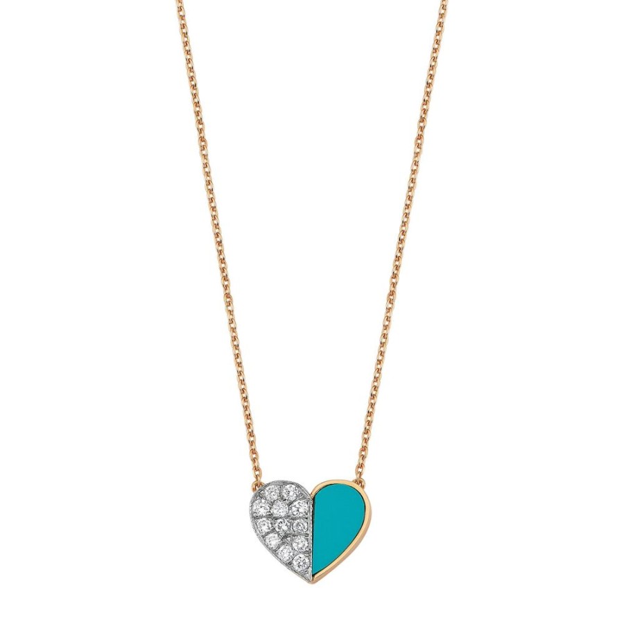 Jewelry Melis Goral | Deep Sea Turquoise Heart Necklace