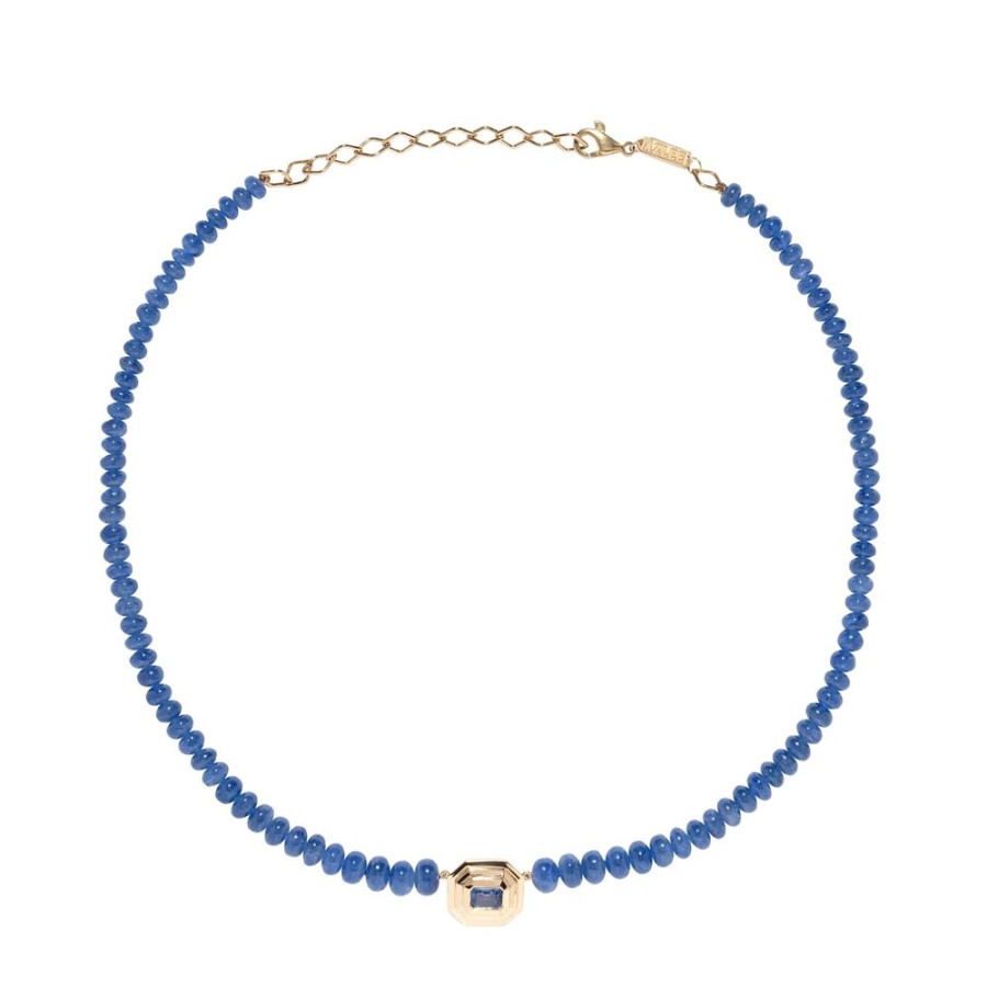 Jewelry Azlee | Adjustable Bead Staircase Necklace - Sapphire