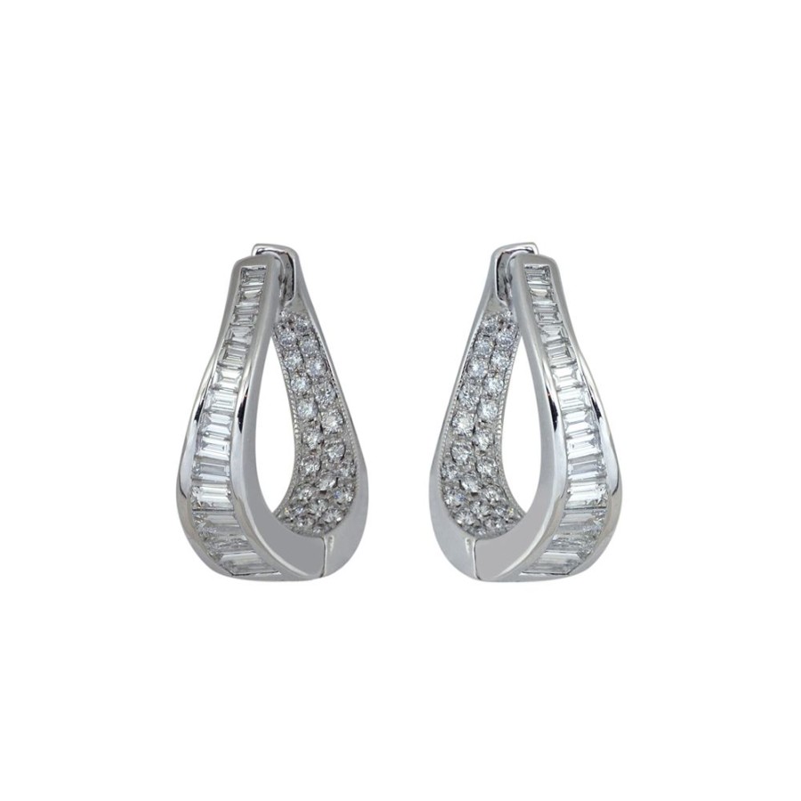 Jewelry Kavant & Sharart | Small Talay Wave Twist Diamond Hoop Earrings