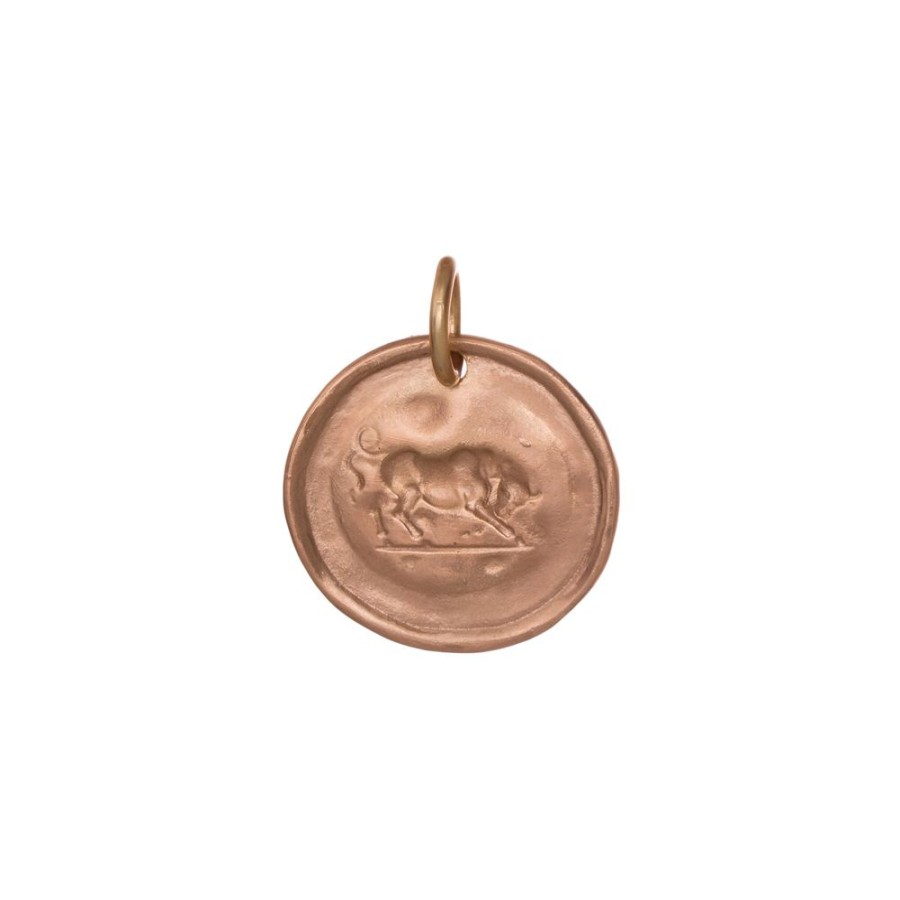 Jewelry James Colarusso | Bull Coin Pendant - Rose Gold