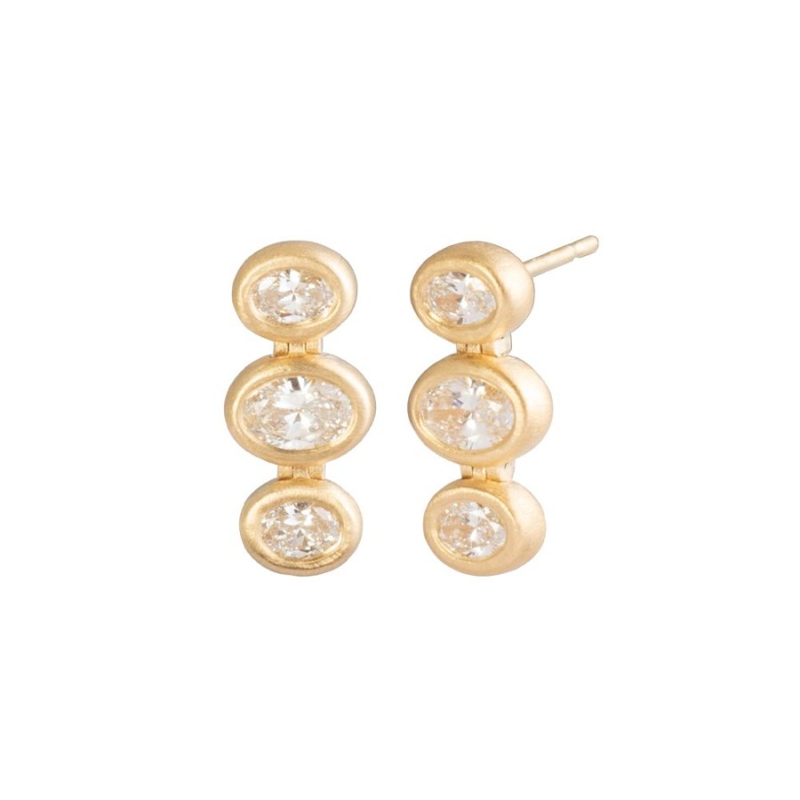 Jewelry Loriann Stevenson | Small/Large/Small Diamond Drop Earrings