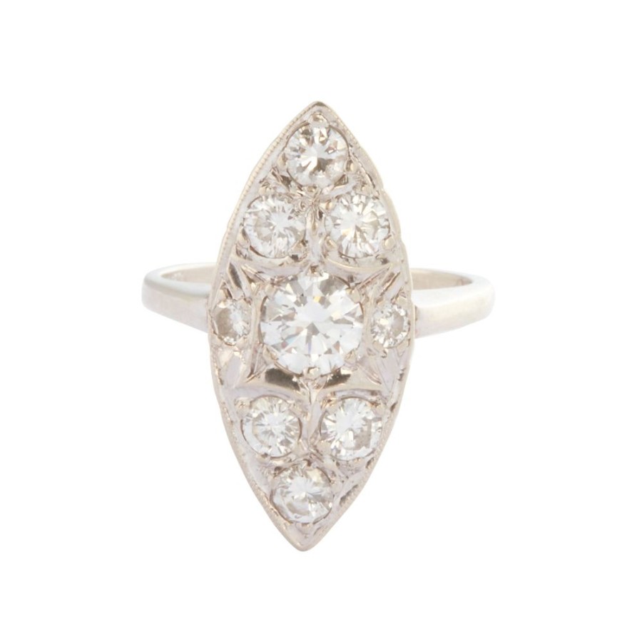 Jewelry Antique & Vintage Jewelry | Diamond Navette Ring