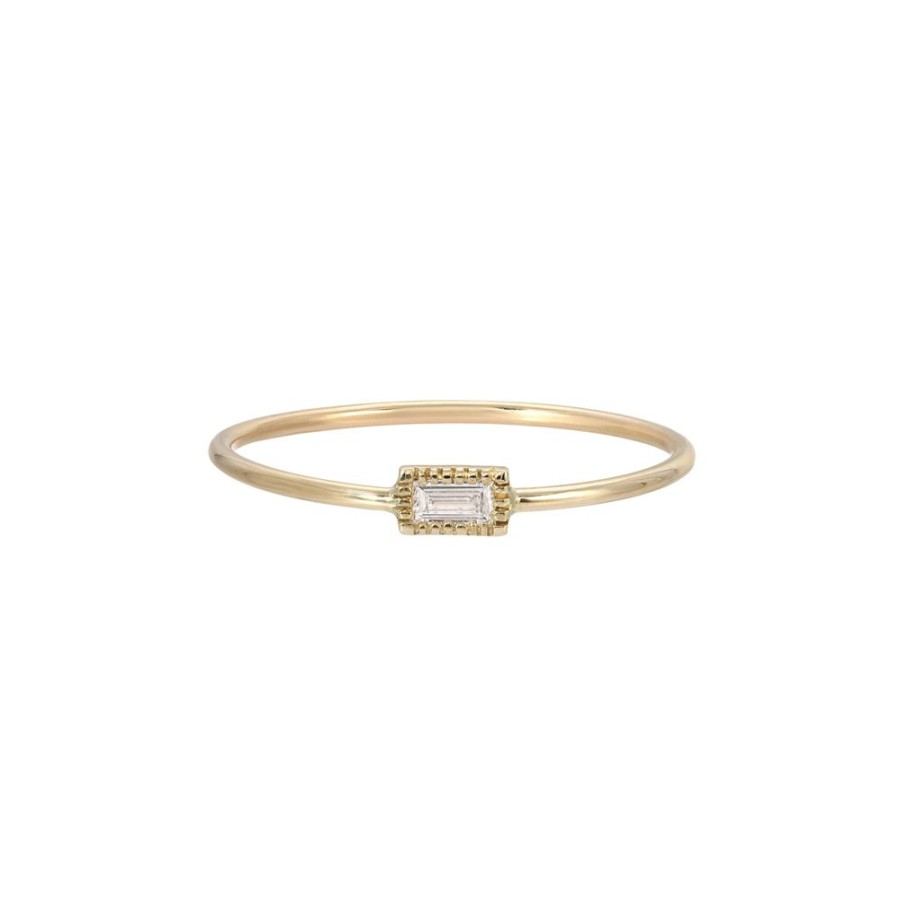 Jewelry Jennie Kwon | Baguette Diamond Moondrop Ring