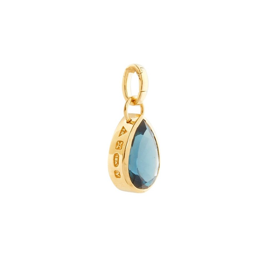 Jewelry Foundrae | Large Forever & Always A Pair Pear Pendant - Blue Topaz