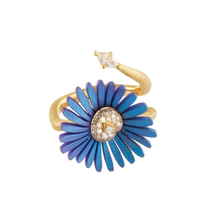 Jewelry Mike Joseph | Indigo Medium Flower Ring