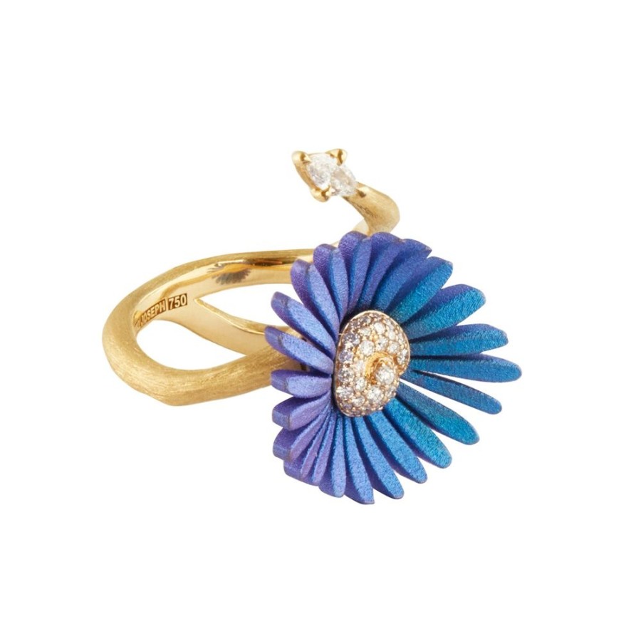 Jewelry Mike Joseph | Indigo Medium Flower Ring