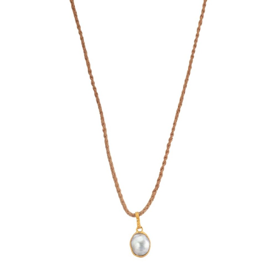 Jewelry Lou Zeldis & Liz Marx Studios | Tahitian Pearl Single Drop Pendant Necklace