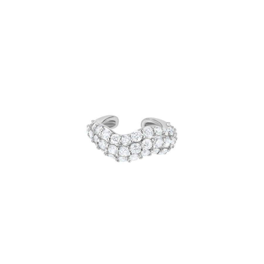 Jewelry Carbon & Hyde | Wave Ear Cuff - White Gold