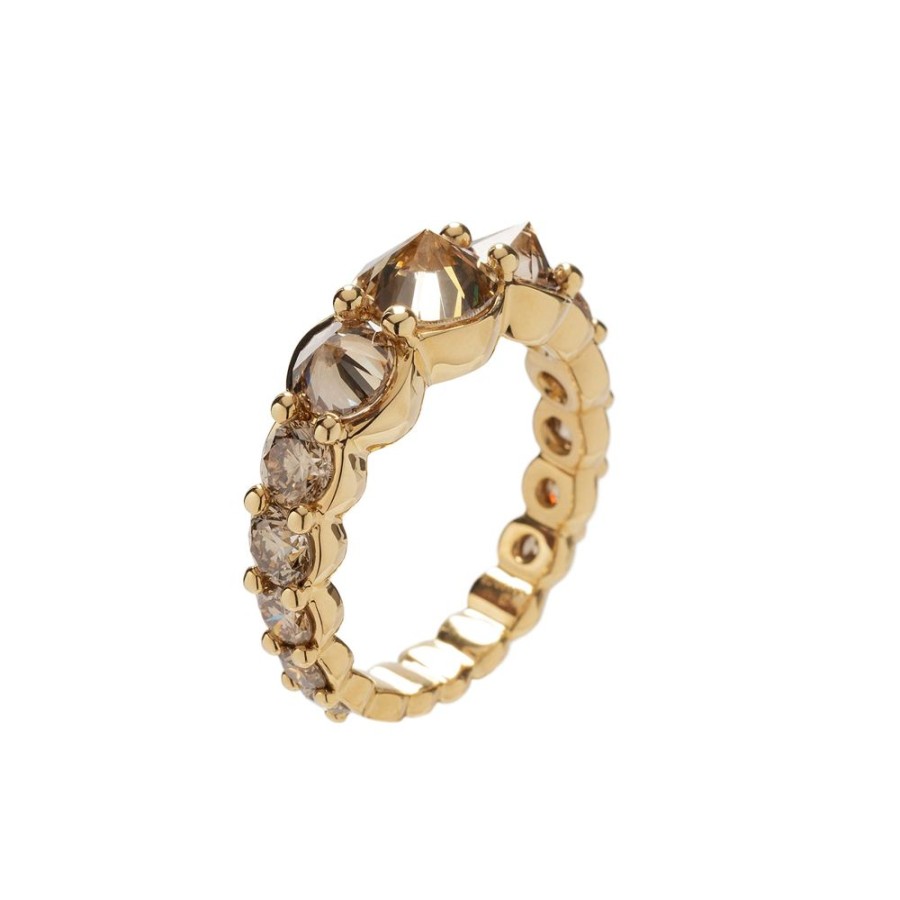 Jewelry Ara Vartanian | Brown Diamond Pointed Ring