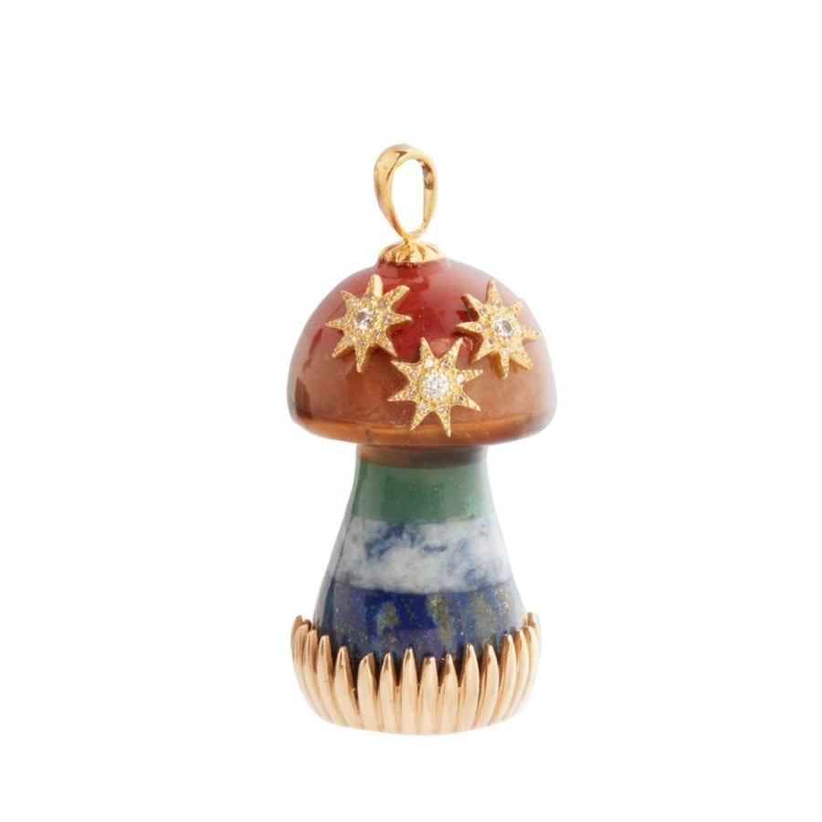 Jewelry Colette | Large Multi Stone Mushroom Charm