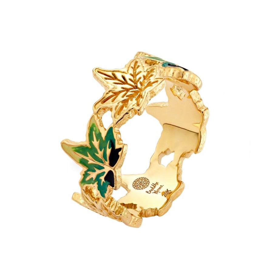 Jewelry Buddha Mama | Enamel Weed Leaf Ring