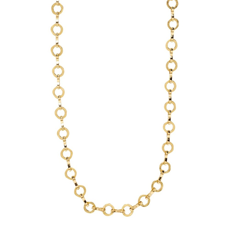 Jewelry Azlee | Circle Link Heavy Large Textured Chain