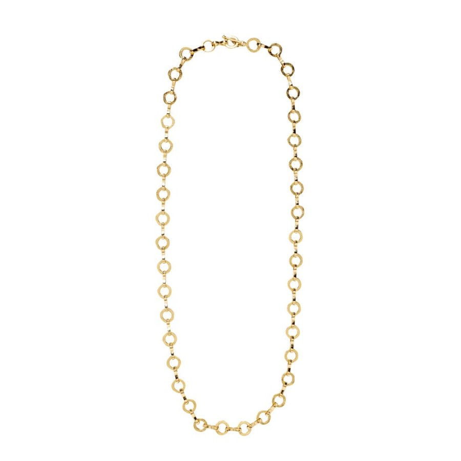 Jewelry Azlee | Circle Link Heavy Large Textured Chain