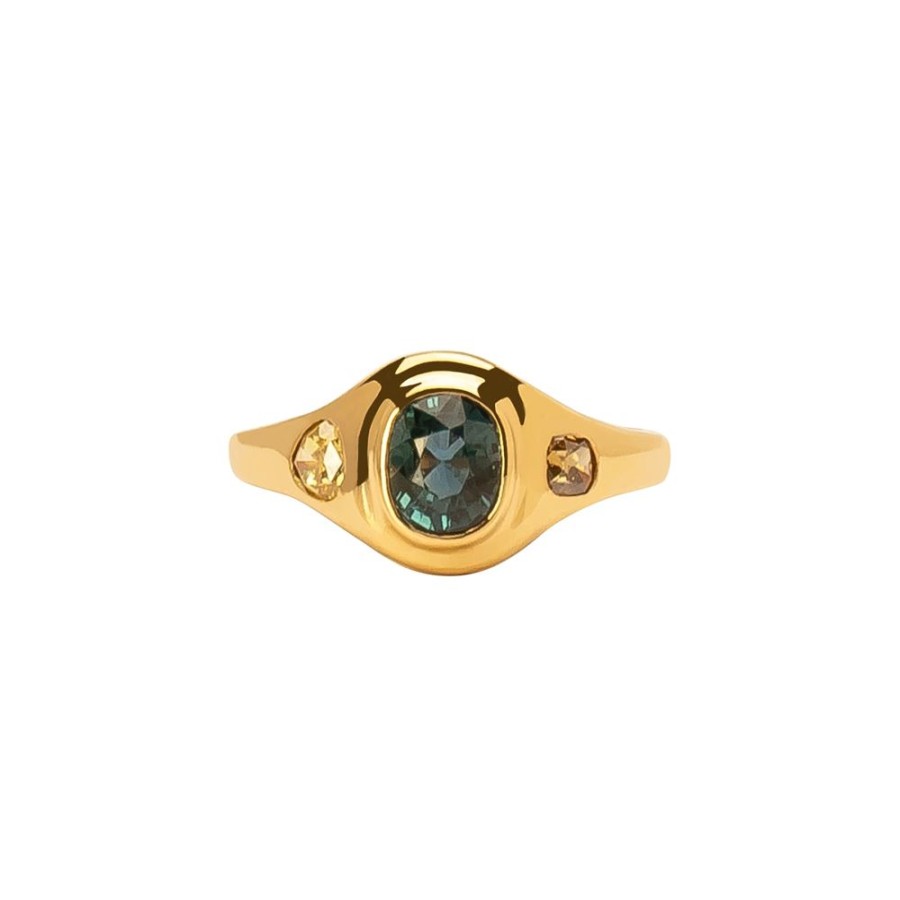 Jewelry Xiao Wang | Neptune Centered Ring - Sapphire & Diamond