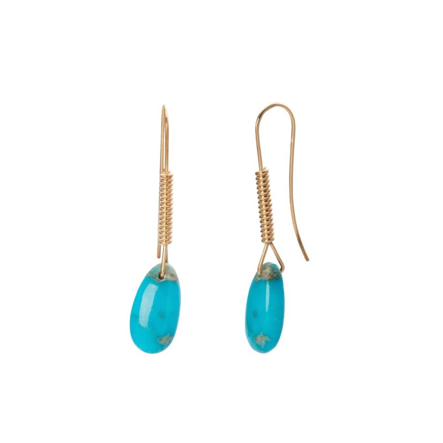 Jewelry Lisa Eisner Jewelry | Short Turquoise Twisted Sister Earrings