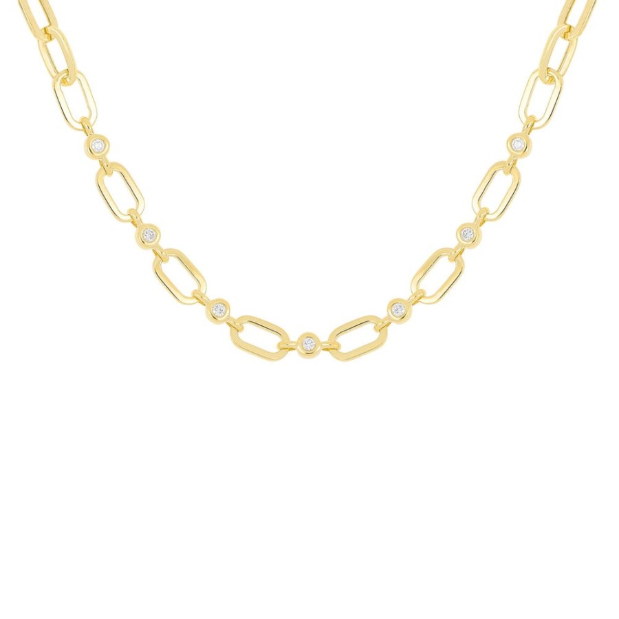 Jewelry EF Collection | Pillow Jumbo Link Chain Necklace