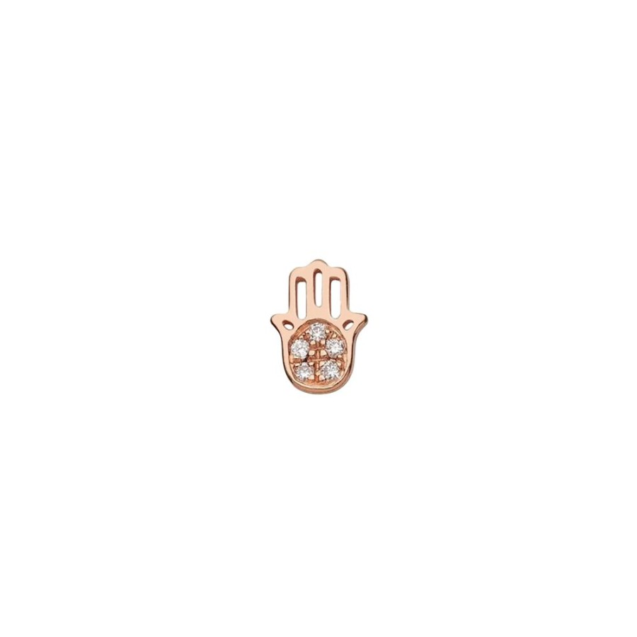 Jewelry Loquet | Hand Of Fatima Have Faith Charm - Rose Gold