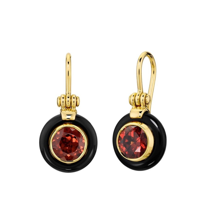 Jewelry Sauer | Garnet Chakras Frame Earrings