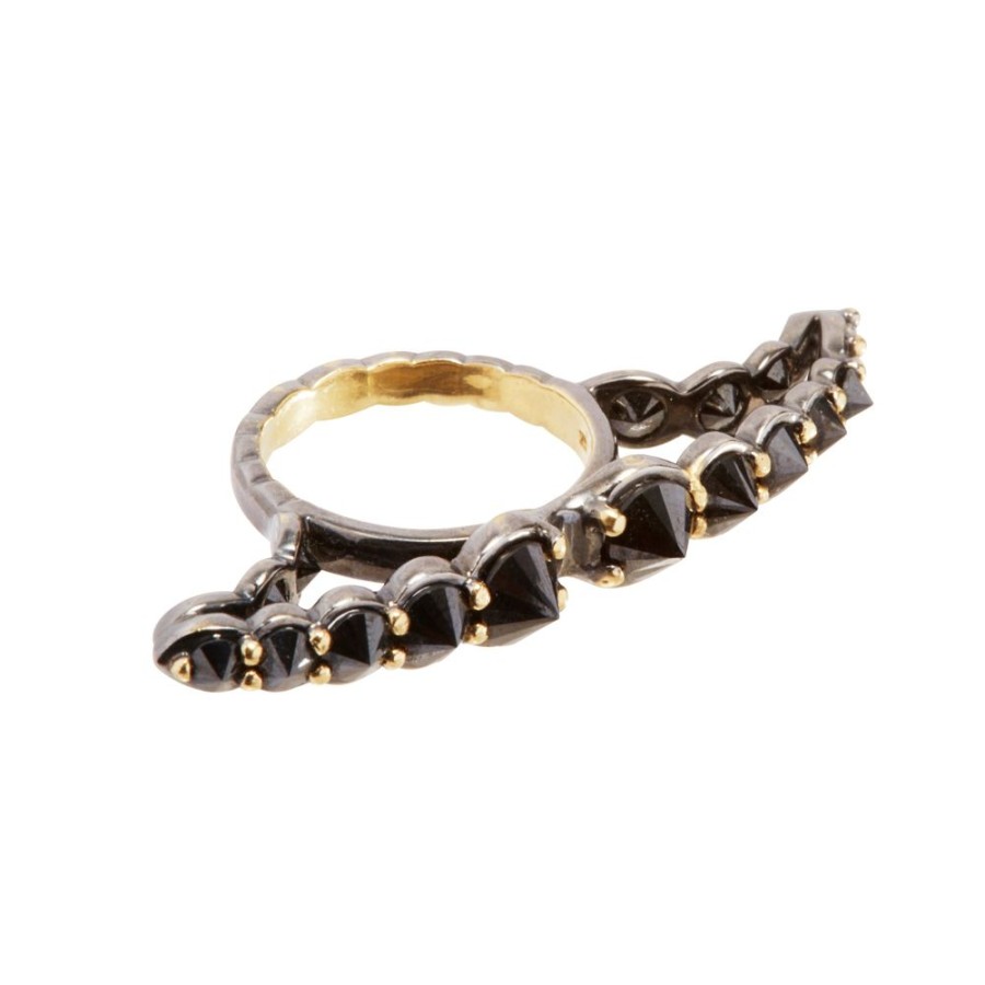 Jewelry Ara Vartanian | Wide Black Diamond Ring