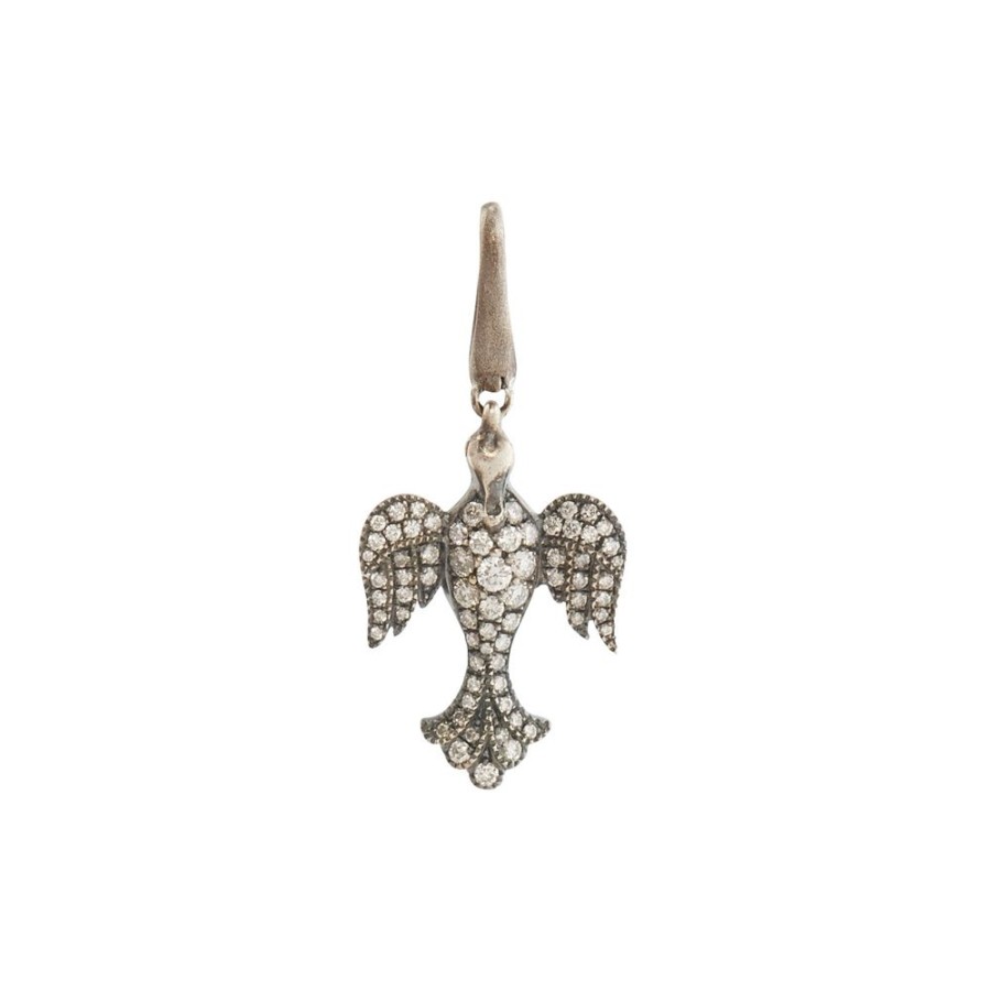 Jewelry Arman Sarkisyan | Diamond Dove Charm - Sterling Silver