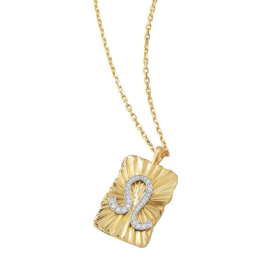 Jewelry David Webb | Zodiac Leo Pendant Necklace - Diamond