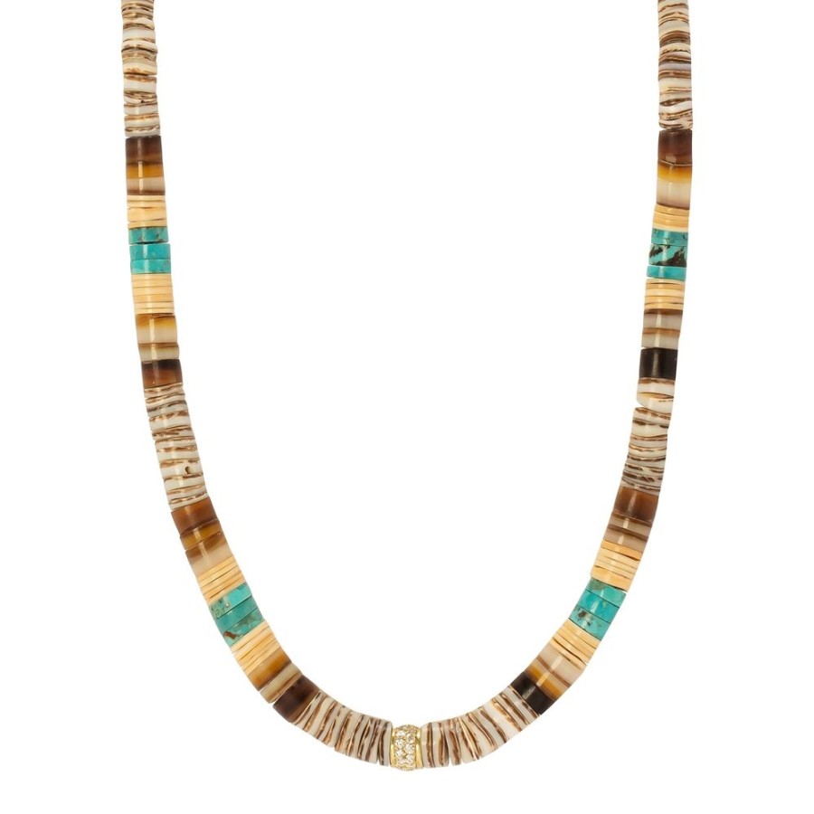 Jewelry Jenna Blake | Turquoise & Brown Bead Necklace