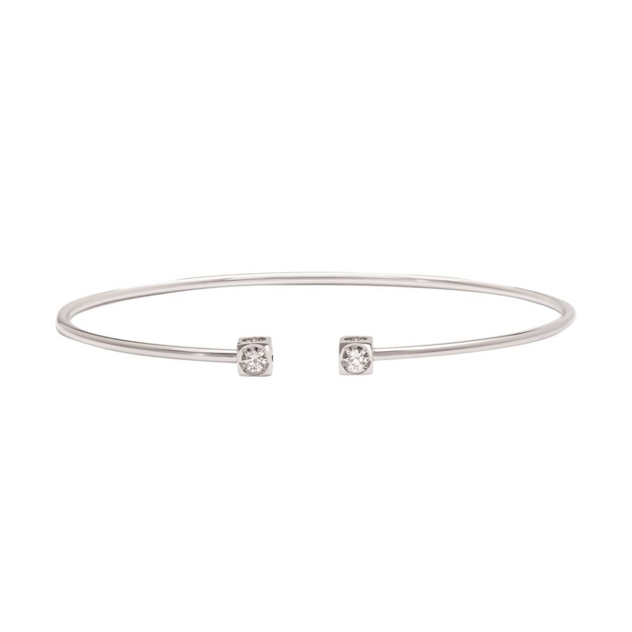 Jewelry Dinh Van | Le Cube Diamant Small Bracelet - White Gold