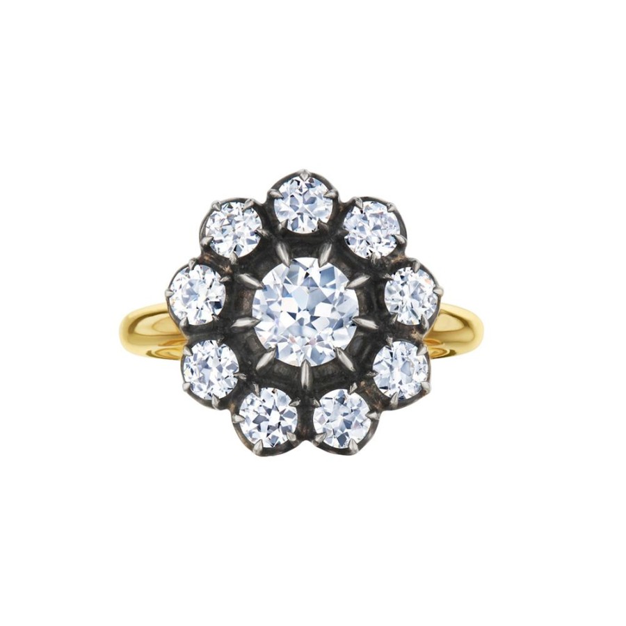 Jewelry Fred Leighton | Collet Round-Cut Diamond Cluster Ring