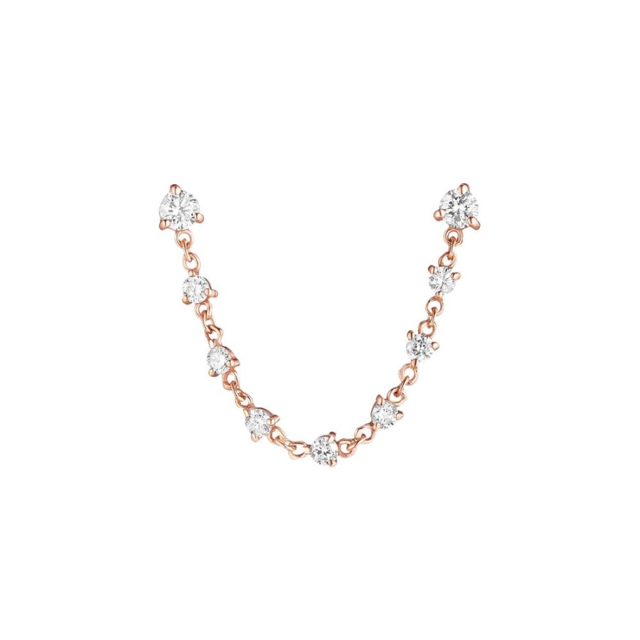 Jewelry Carbon & Hyde | Sparkler Double Ear Chain - Rose Gold