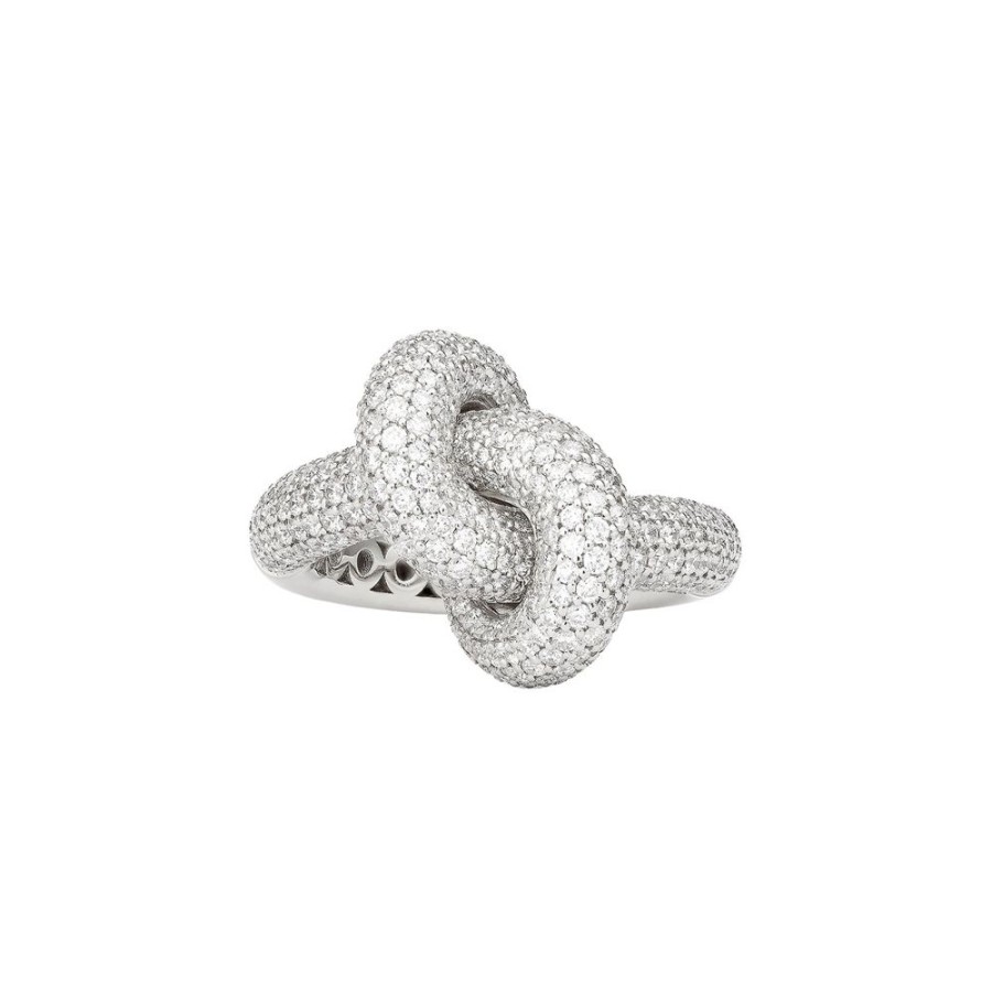 Jewelry Engelbert | Loose Knot Diamond Ring - White Gold