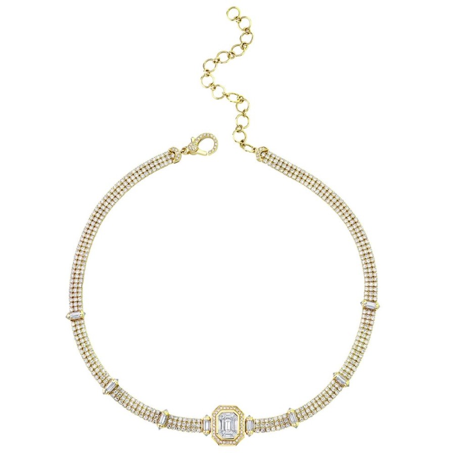 Jewelry SHAY | Triple Thread Illusion Choker - Yellow Gold