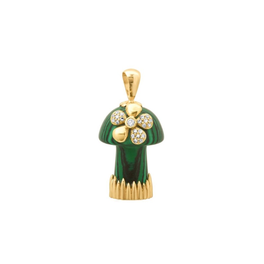 Jewelry Colette | Malachite Mushroom Charm