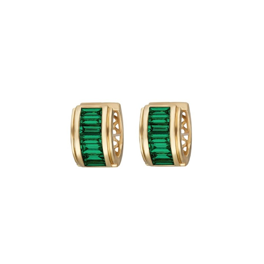 Jewelry Moksh | Paro Simple Earrings - Emerald